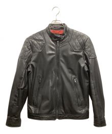 DIESEL（ディーゼル）の古着「シングルライダースジャケット」｜ブラック