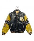 AVIREXアヴィレックス）の古着「レザージャケット / FLYERS Full Court Basketball Jacket」｜ブラック