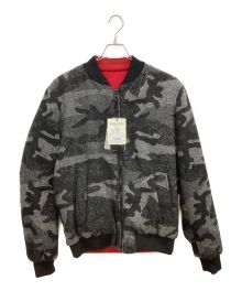 WOOLRICH（ウールリッチ）の古着「リバーシブルボンバージャケット」｜ブラック×グレー