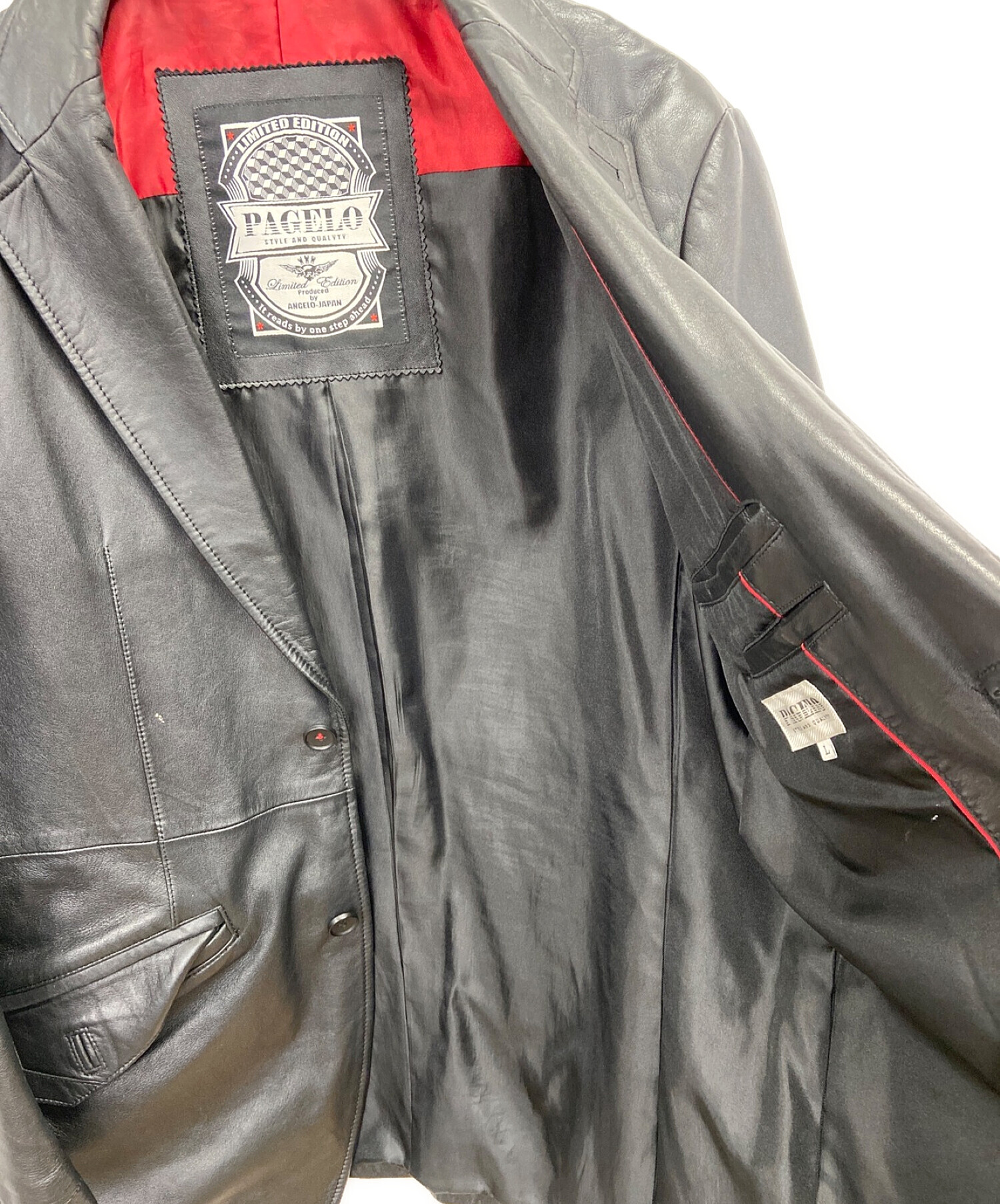 人気新品 ANGELO JOURNEY羊革シングルライダースジャケット メンズ www