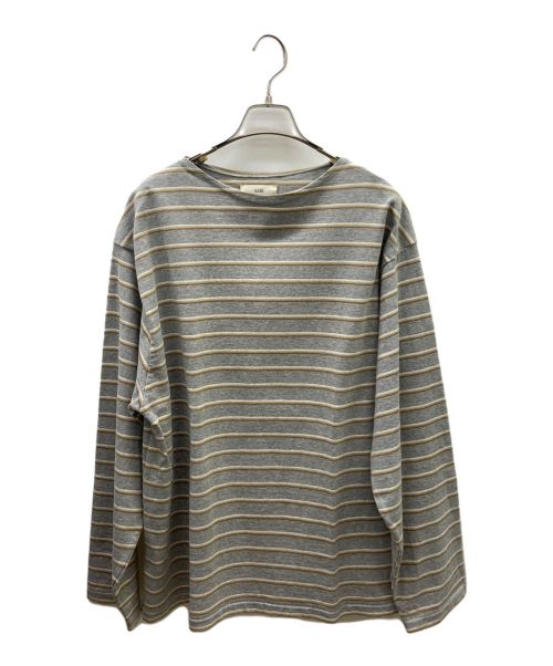 UNFIL（アンフィル）unfil (アンフィル) cotton jesey breton shirt グレー サイズ:4の古着・服飾アイテム