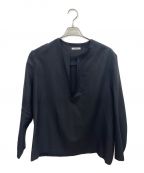 moncaoモンサオ）の古着「WOOL/SILK SKIPPER PULL OVER」｜ブラック