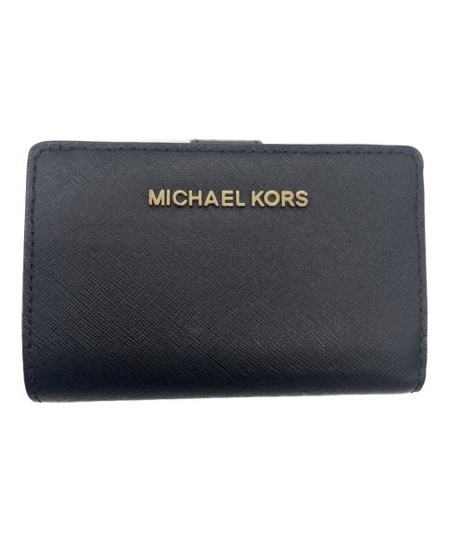 MICHAEL KORS（マイケルコース）MICHAEL KORS (マイケルコース) 2つ折り財布 ブラックの古着・服飾アイテム