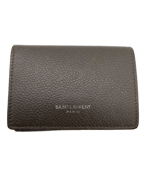 Saint Laurent Paris（サンローランパリ）Saint Laurent Paris (サンローランパリ) コンパクトウォレット グレーの古着・服飾アイテム