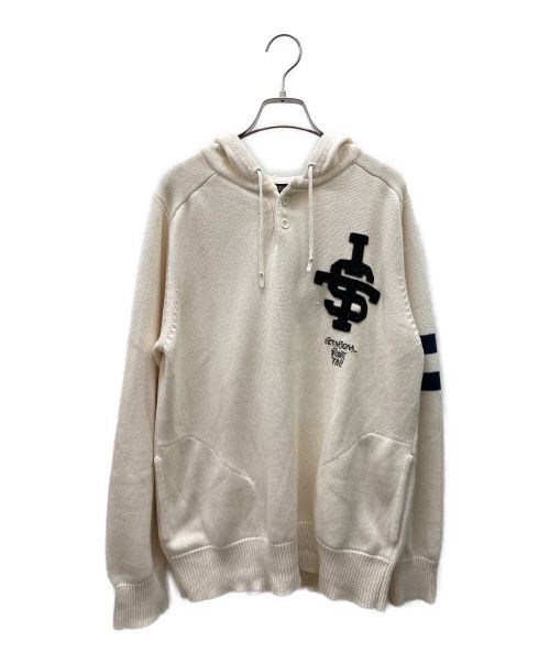 stussy（ステューシー）stussy (ステューシー) ニットパーカー オフホワイト サイズ:Mの古着・服飾アイテム