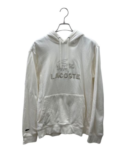 LACOSTE（ラコステ）LACOSTE (ラコステ) ヴィンテージロゴパーカ ホワイト サイズ:Sの古着・服飾アイテム