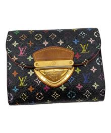 LOUIS VUITTON（ルイ ヴィトン）の古着「3つ折り財布」｜ブラック×パープル