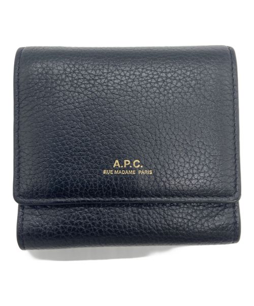 A.P.C.（アーペーセー）A.P.C. (アーペーセー) スモールコンパクトウォレット ブラックの古着・服飾アイテム