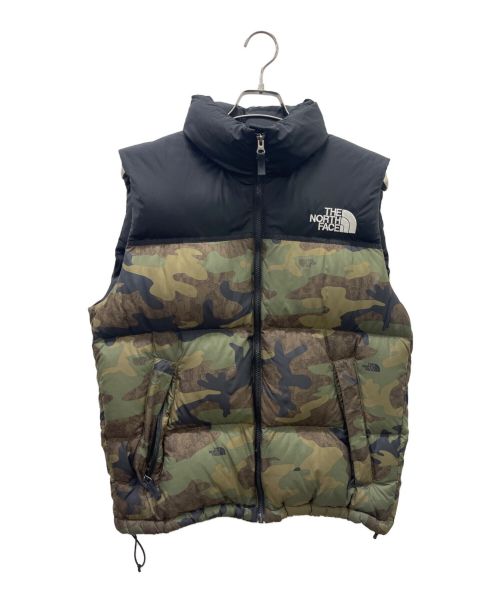 THE NORTH FACE（ザ ノース フェイス）THE NORTH FACE (ザ ノース フェイス) ダウンジャケット ブラック×グリーン サイズ:Mの古着・服飾アイテム