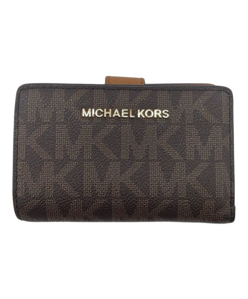 MICHAEL KORS（マイケルコース）MICHAEL KORS (マイケルコース) 2つ折り財布 ブラウンの古着・服飾アイテム