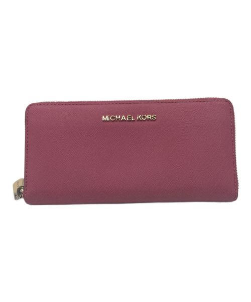 MICHAEL KORS（マイケルコース）MICHAEL KORS (マイケルコース) 長財布 ブラウン×ピンクの古着・服飾アイテム