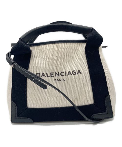 BALENCIAGA（バレンシアガ）BALENCIAGA (バレンシアガ) 2WAYバッグ ホワイト×ブラックの古着・服飾アイテム