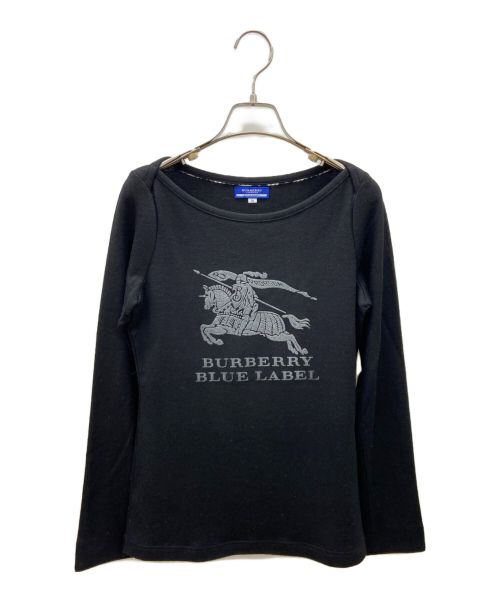 BURBERRY LONDON（バーバリーロンドン）BURBERRY LONDON (バーバリーロンドン) 長袖プリントカットソー ブラック サイズ:38の古着・服飾アイテム