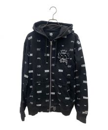 stussy（ステューシー）の古着「ジップパーカー」｜ブラック