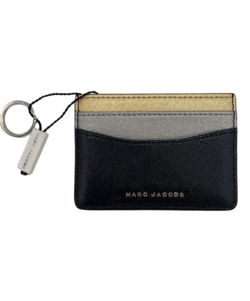 MARC JACOBS（マークジェイコブス）MARC JACOBS (マークジェイコブス) カードケース ブラック×シルバー×ゴールドの古着・服飾アイテム