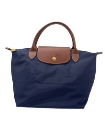 LONGCHAMP（ロンシャン）の古着「トートバッグ」｜ネイビー×ブラウン