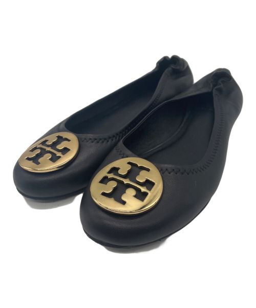 TORY BURCH（トリーバーチ）TORY BURCH (トリーバーチ) バレエシューズ ブラック サイズ:24.5cmの古着・服飾アイテム