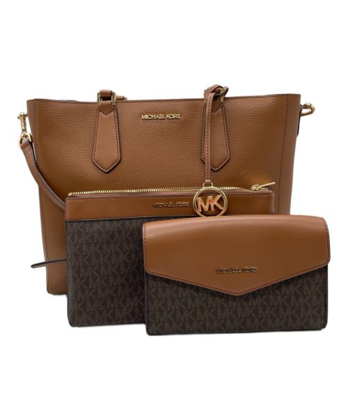 MICHAEL KORS（マイケルコース）MICHAEL KORS (マイケルコース) 2WAYトートバッグ ブラウンの古着・服飾アイテム