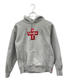 SUPREME（シュプリーム）の古着「cross box logo hooded sweatshirt」｜グレー