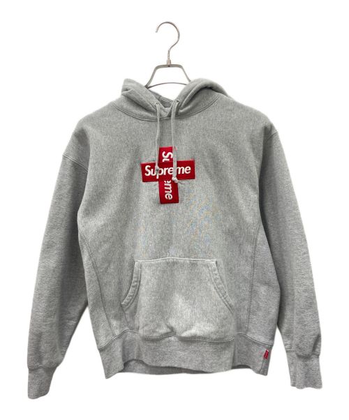 SUPREME（シュプリーム）Supreme (シュプリーム) cross box logo hooded sweatshirt グレー サイズ:Sの古着・服飾アイテム