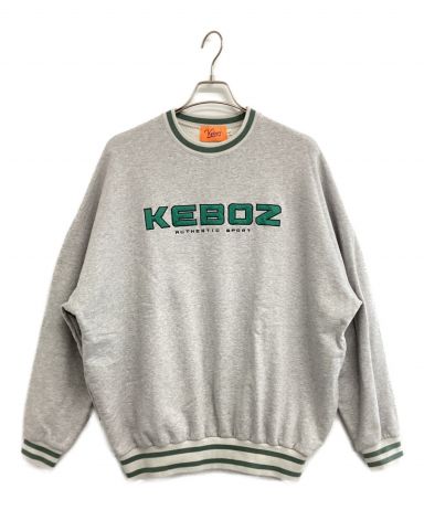 【中古・古着通販】KEBOZ (ケボズ) ロゴスウェット グレー 