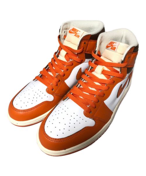 NIKE（ナイキ）NIKE (ナイキ) WMNS AIR JORDAN 1 RETRO HI OG ホワイト×オレンジ サイズ:US 11の古着・服飾アイテム