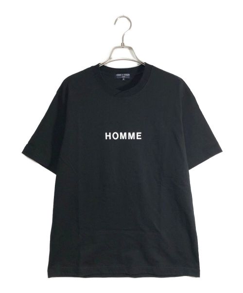 COMME des GARCONS HOMME（コムデギャルソン オム）COMME des GARCONS HOMME (コムデギャルソン オム) 綿天竺ロゴプリントTシャツ ブラック サイズ:Sの古着・服飾アイテム