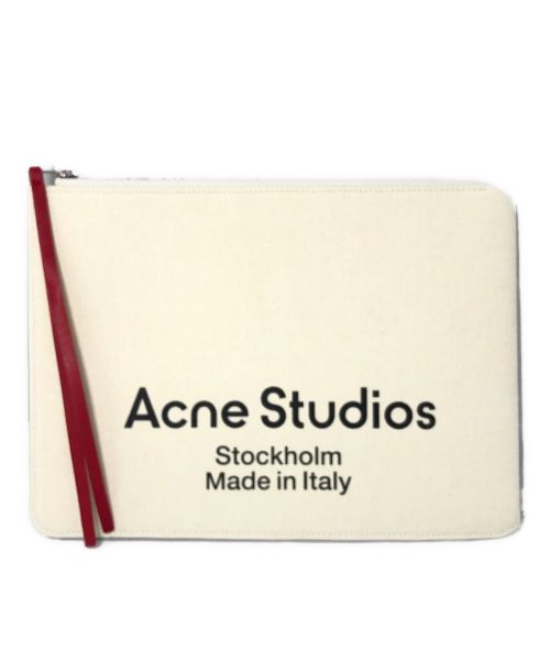 Acne studios（アクネ ストゥディオス）Acne studios (アクネストゥディオス) キャンバスポーチ ベージュの古着・服飾アイテム