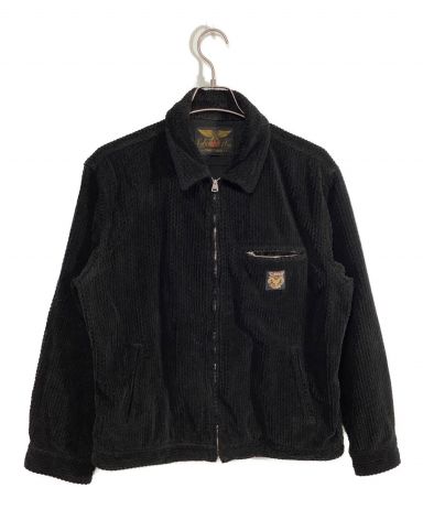 CALEE Dobby corduroy work jacket black-