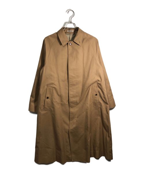 AURALEE（オーラリー）AURALEE (オーラリー) COTTON SILK GABARDINE LONG SOUTIEN COLLAR COAT ブラウン サイズ:3の古着・服飾アイテム