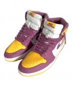 NIKEナイキ）の古着「AIR JORDAN1 RETRO HIGH OG」｜イエロー×パープル×ホワイト