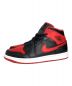 NIKE (ナイキ) AIR JORDAN 1 MID レッド×ブラック サイズ:US 8.5：12800円