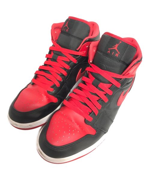 NIKE（ナイキ）NIKE (ナイキ) AIR JORDAN 1 MID レッド×ブラック サイズ:US 10.5の古着・服飾アイテム