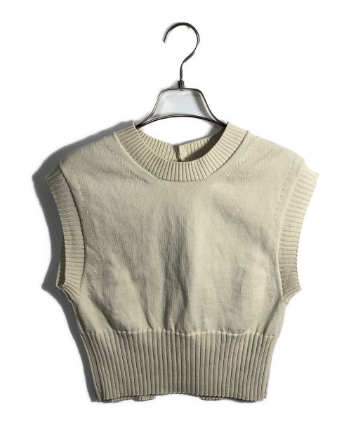 AURALEE（オーラリー）AURALEE (オーラリー) DRY COTTON KNIT VEST ベージュ サイズ:1の古着・服飾アイテム