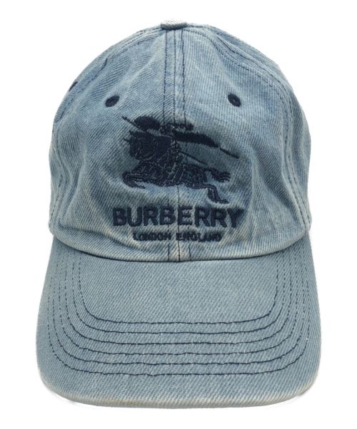 BURBERRY（バーバリー）BURBERRY (バーバリー) SUPREME (シュプリーム) キャップ ブルーの古着・服飾アイテム