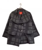 Vivienne Westwood RED LABELヴィヴィアンウエストウッドレッドレーベル）の古着「ボリュームカラーコート」｜グレー×ブラック
