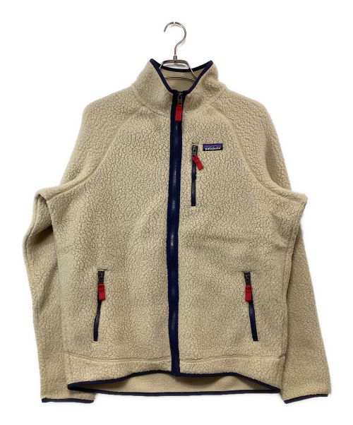 Patagonia（パタゴニア）Patagonia (パタゴニア) RETRO PILE JACKET ベージュ×ネイビー サイズ:Lの古着・服飾アイテム