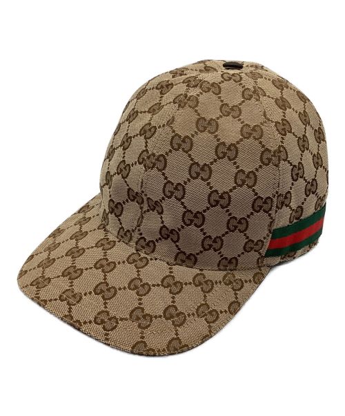 GUCCI（グッチ）GUCCI (グッチ) オリジナルGGキャンバス ベースボール キャップ ベージュ サイズ:XLの古着・服飾アイテム