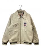 AVIREXアヴィレックス）の古着「SIGNATUR VARSITY JACKET」｜ベージュ