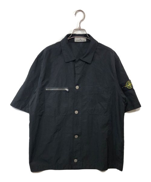 STONE ISLAND（ストーンアイランド）STONE ISLAND (ストーンアイランド) ワークシャツ ブラック サイズ:Mの古着・服飾アイテム