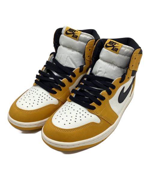 NIKE（ナイキ）NIKE (ナイキ) AIR JORDAN 1 RETRO HIGH OG イエロー×ホワイト サイズ:US 8.5 未使用品の古着・服飾アイテム