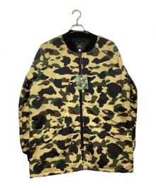 A BATHING APE（アベイシングエイプ）の古着「1st CAMO MA-1ジャケット」｜ベージュ×ブラック