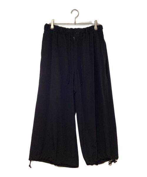 GROUND Y（グラウンドワイ）GROUND Y (グラウンドワイ) POLYESTER/TRIACETATE CREPE de CHINE BALLOON PANTS ブラック サイズ:03 未使用品の古着・服飾アイテム