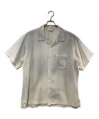 ANCELLMアンセルム）の古着「MELANGE OPEN COLLAR SS SHIRT」｜ホワイト