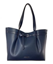 MICHAEL KORS（マイケルコース）の古着「Emilia Large Pebbled Leather Tote Bag」｜ネイビー