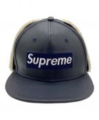 SUPREME×New Eraシュプリーム×ニューエラ）の古着「Leather Earflap Box Logo New Era」｜ネイビー