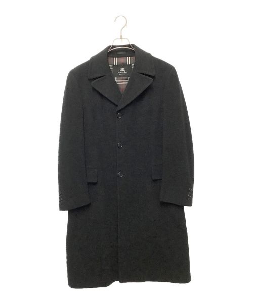 BURBERRY BLACK LABEL（バーバリーブラックレーベル）BURBERRY BLACK LABEL (バーバリーブラックレーベル) ウールカシミヤ混コート ブラック サイズ:Mの古着・服飾アイテム