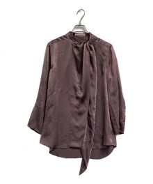 Acne studios（アクネ ストゥディオス）の古着「Bodil tie-neck satin blouse」｜パープル