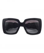 CHANELシャネル）の古着「Acetate Calfskin Square Sunglasses」｜ブラック