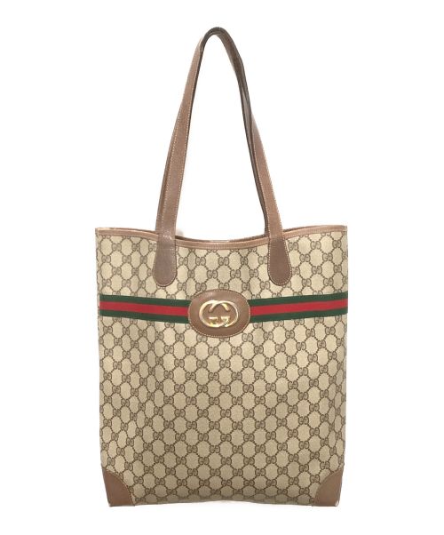 GUCCI（グッチ）GUCCI (グッチ) シェリーライン トートバッグ ベージュの古着・服飾アイテム